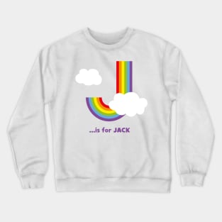 J is for JACK Rainbow Design Crewneck Sweatshirt